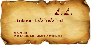 Linkner Lénárd névjegykártya